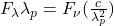 F_{\lambda} \lambda_{p} = F_{\nu} \large( {{c} \over {\lambda_{p}^{2}}}\large)